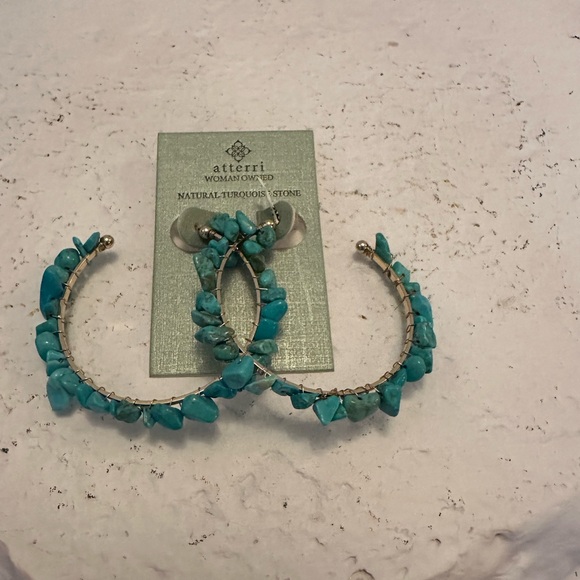 Atterri Jewelry - Atterri Natural Turquoise Stone Earrings